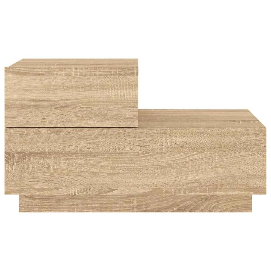 Table de chevet avec lumières LED chêne sonoma 70x36x40,5 cm - 7