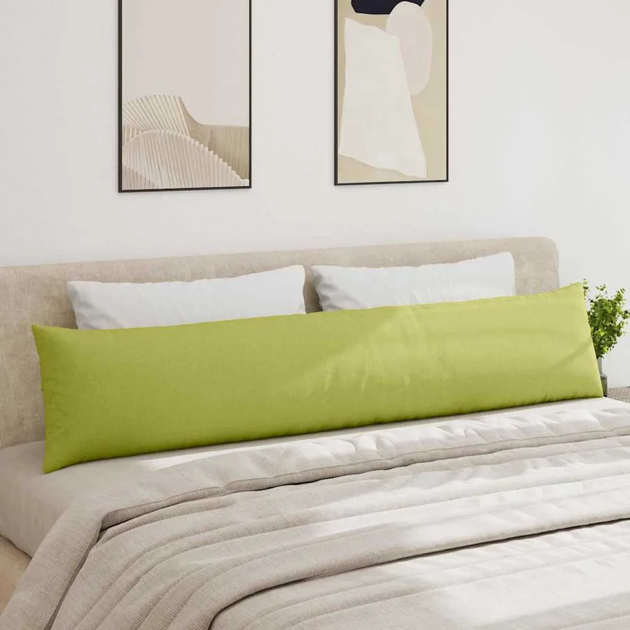 Coussins de canapé 2 pcs Vert clair 200 x 40 cm tissu - 4