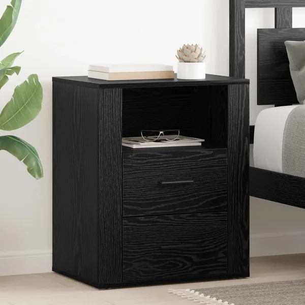 Cabinet de chevet Chêne noir 35 x 50 x 60 cm Bois d'ingénierie