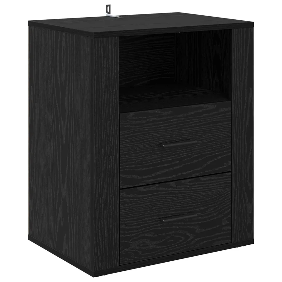 Cabinet de chevet Chêne noir 35 x 50 x 60 cm Bois d'ingénierie - 2