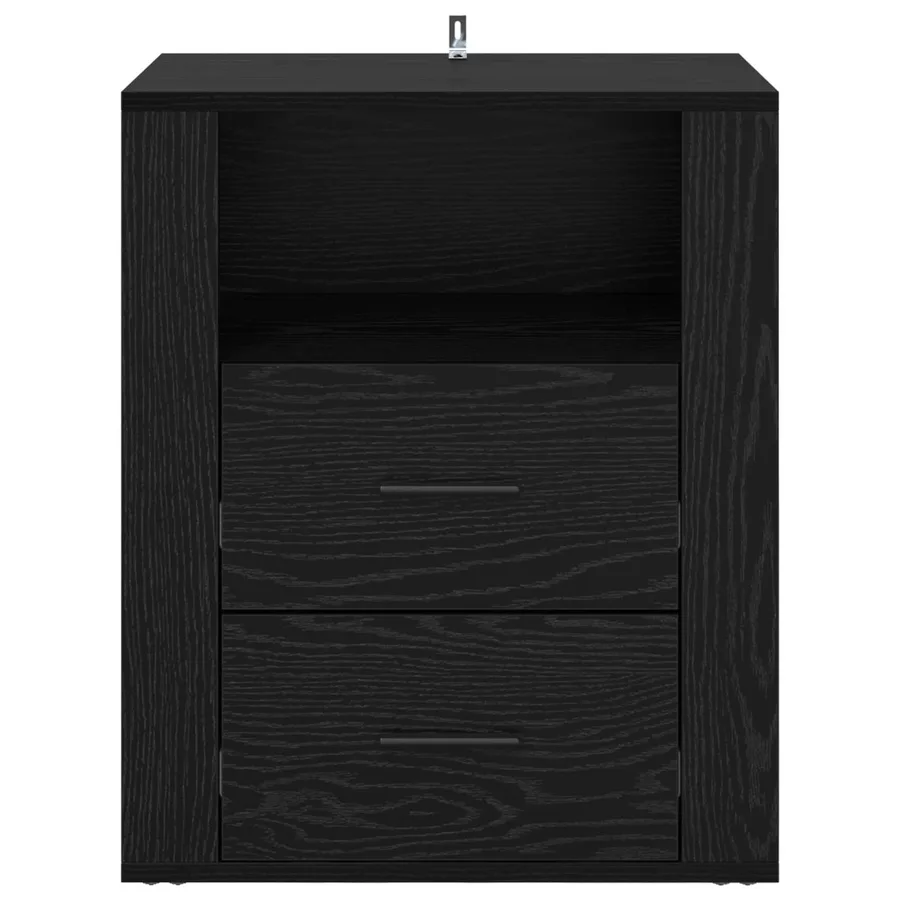 Cabinet de chevet Chêne noir 35 x 50 x 60 cm Bois d'ingénierie - 6