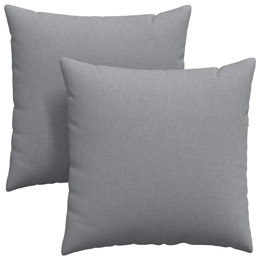 Coussins de canapé 2 pcs Gris clair 60 x 60 cm tissu - 2
