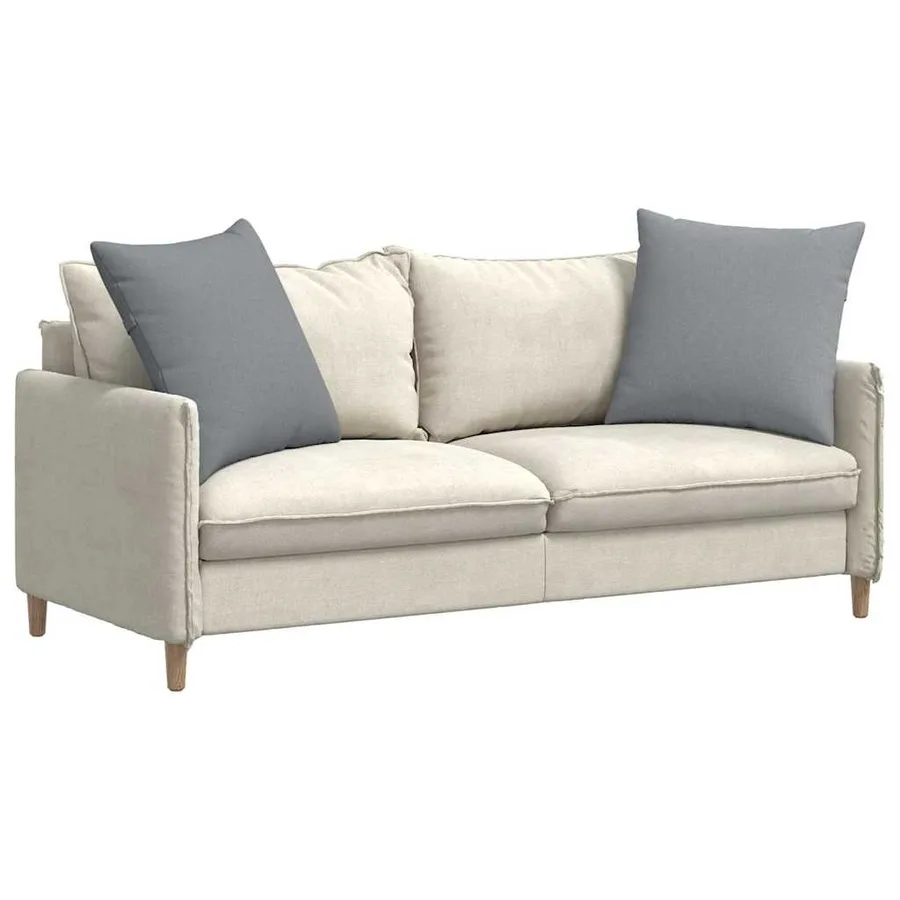 Coussins de canapé 2 pcs Gris clair 60 x 60 cm tissu - 3