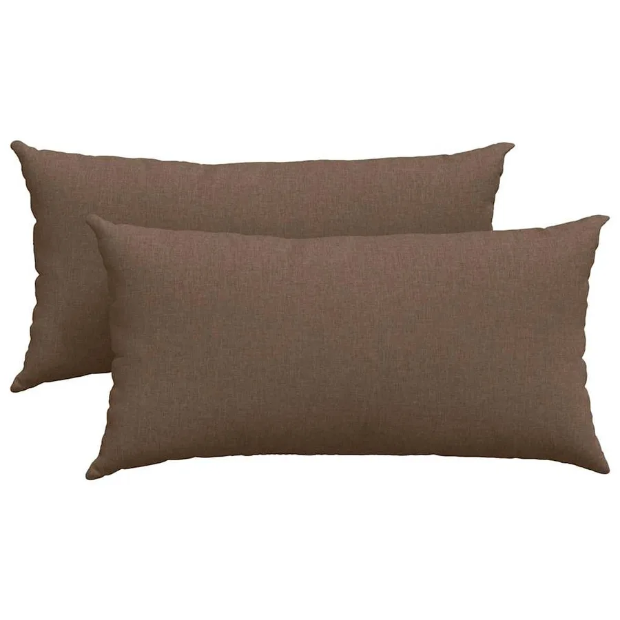 Coussins de canapé 2 pcs Marron 80 x 40 cm tissu - 2