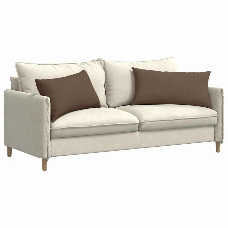Coussins de canapé 2 pcs Marron 80 x 40 cm tissu - 3
