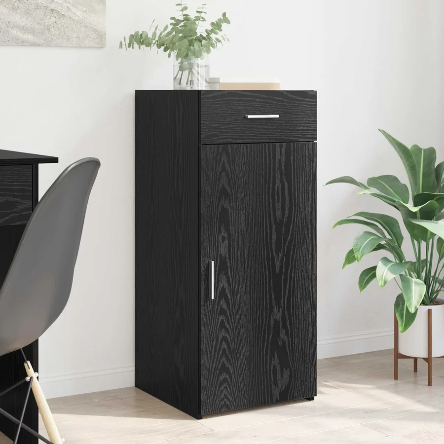 Armoire de rangement avec tiroir Chêne Noir 40 x 42,5 x 93 cm