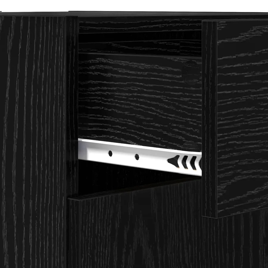 Armoire de rangement avec tiroir Chêne Noir 40 x 42,5 x 93 cm - 10