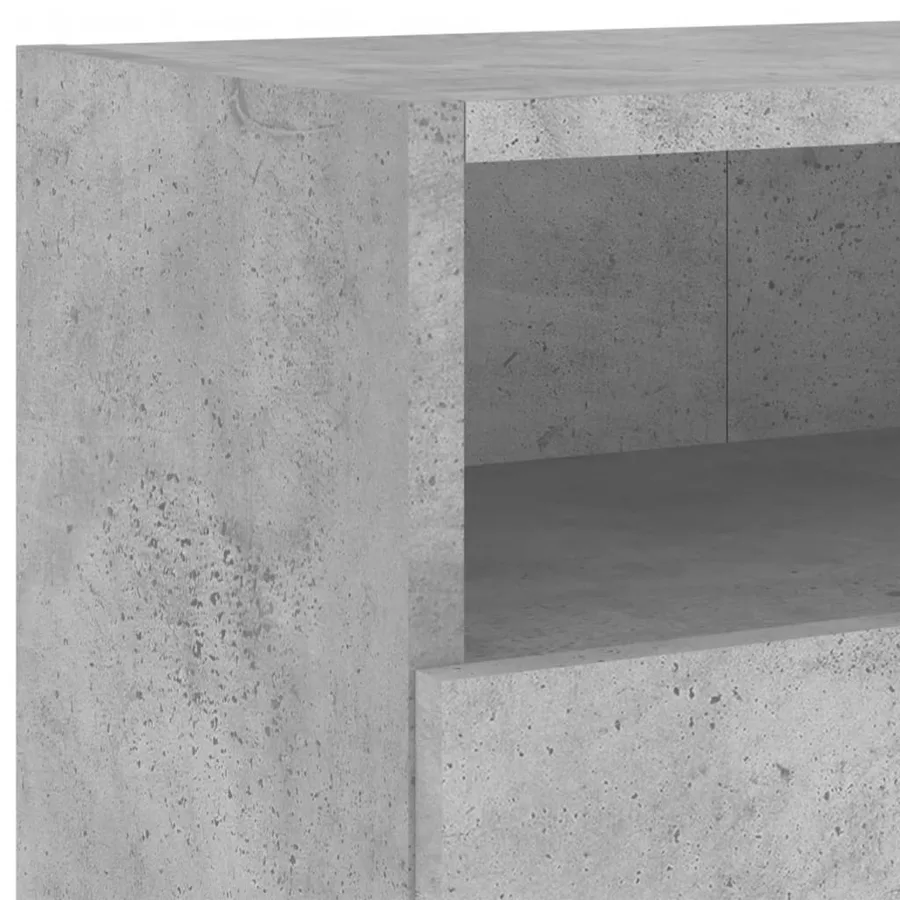 Meuble TV mural gris béton 100x30x30 cm bois d'ingénierie - 10