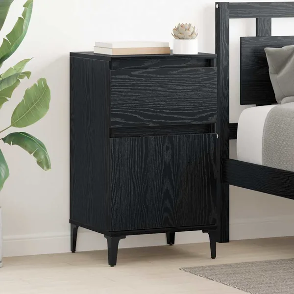 Cabinet de chevet Chêne noir 40 x 35 x 70 cm Bois d'ingénierie