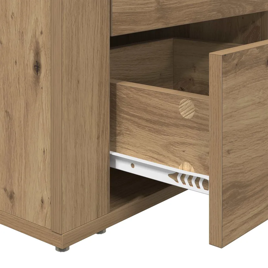 Cabinet de chevet Chêne artisanal 35 x 50 x 60 cm - 9