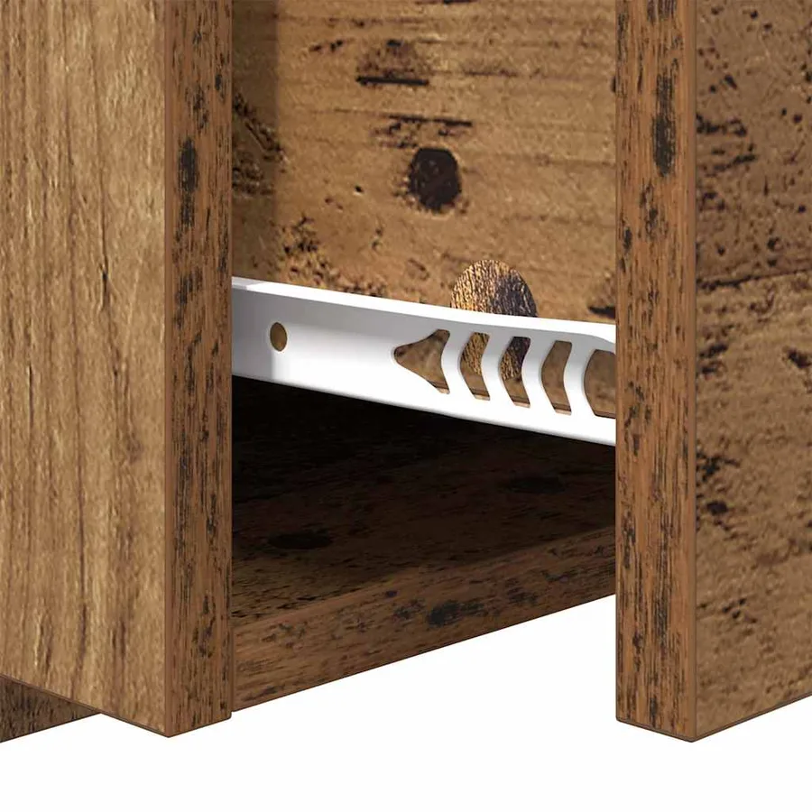 Cabinet de chevet mural 2 pcs Bois Ancien 48,5 x 32,5 x 80 cm - 11
