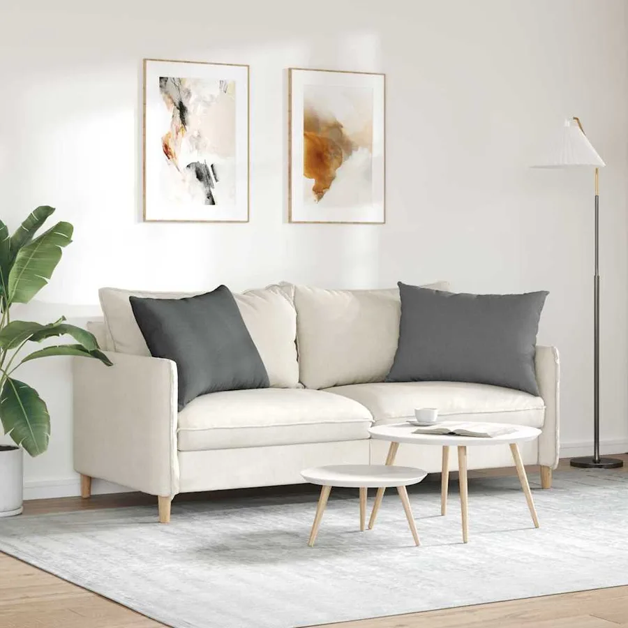 Coussins de canapé 2 pcs Gris foncé 70 x 50 cm tissu - 4