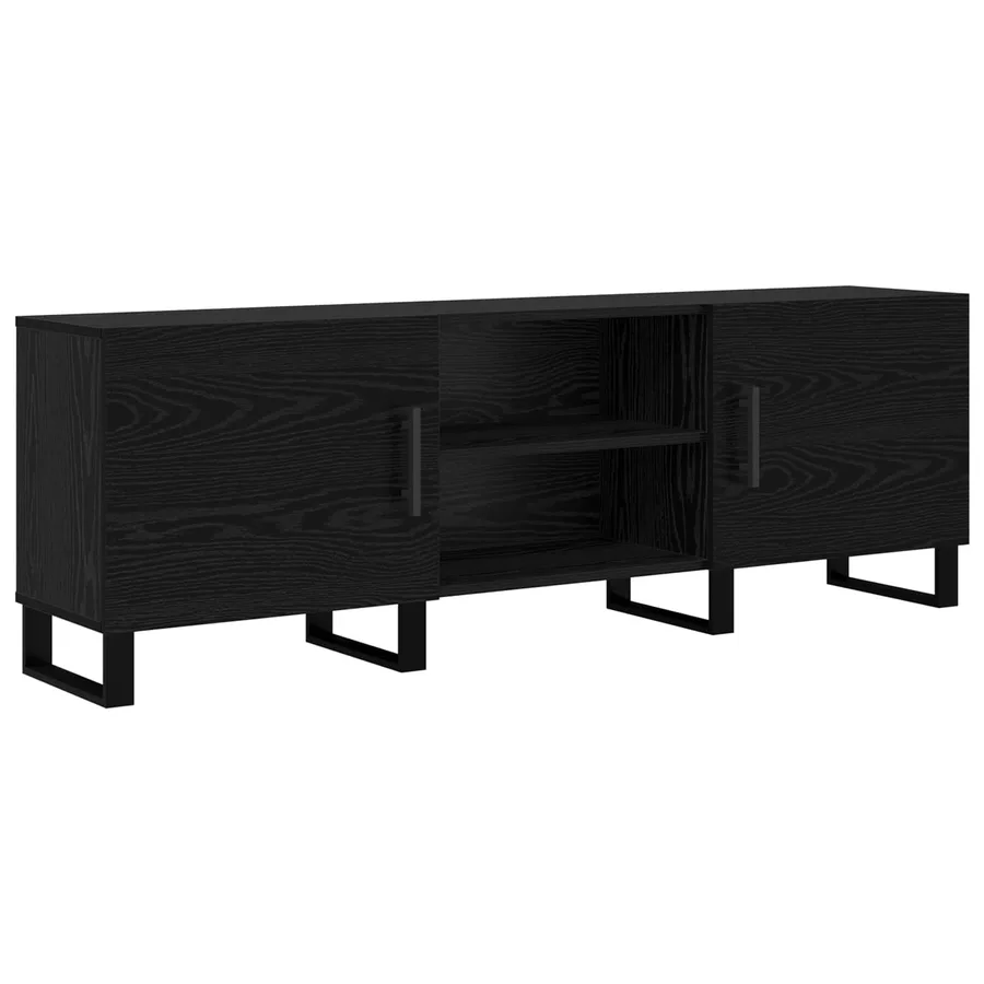 Meuble TV Chêne noir 150 x 30 x 50 cm Bois d'ingénierie - 2