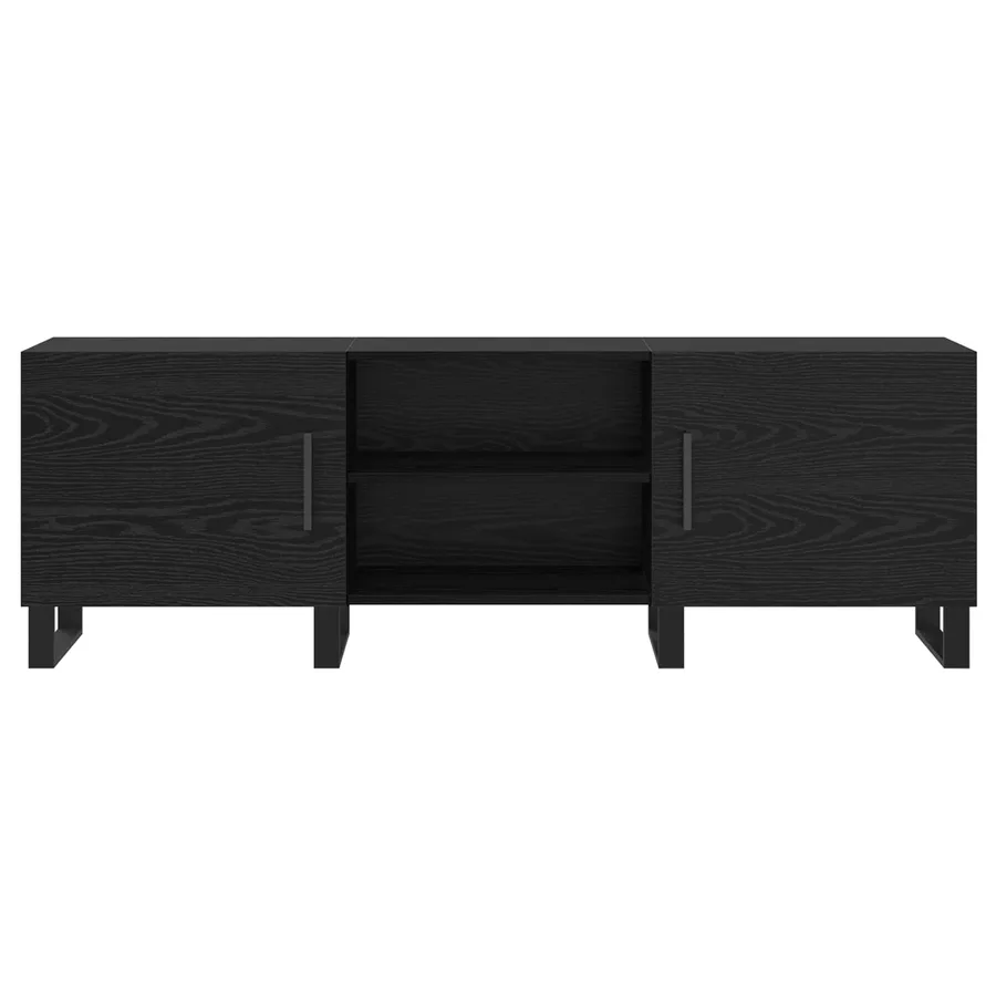 Meuble TV Chêne noir 150 x 30 x 50 cm Bois d'ingénierie - 6