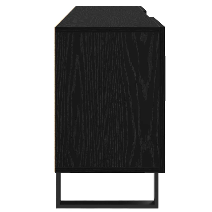 Meuble TV Chêne noir 150 x 30 x 50 cm Bois d'ingénierie - 7
