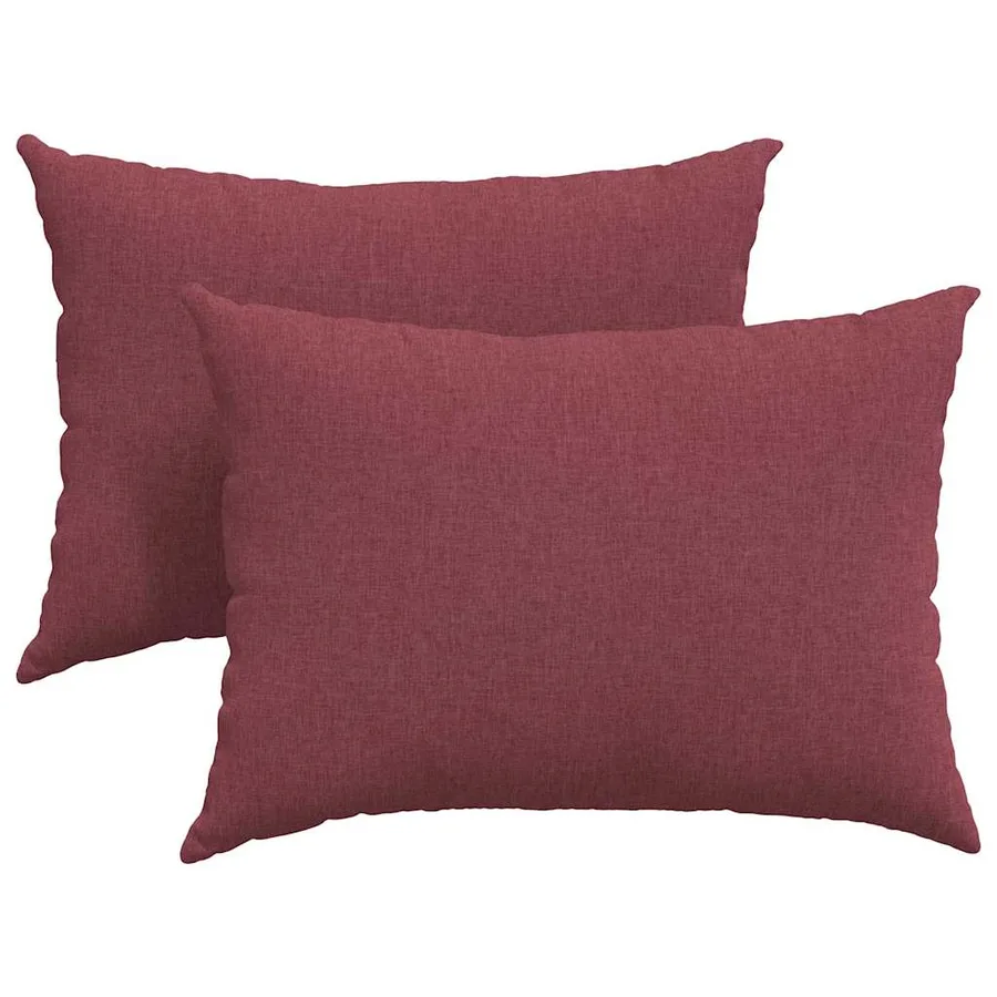 Coussins de canapé 2 pcs Bordeaux 70 x 50 cm tissu - 2