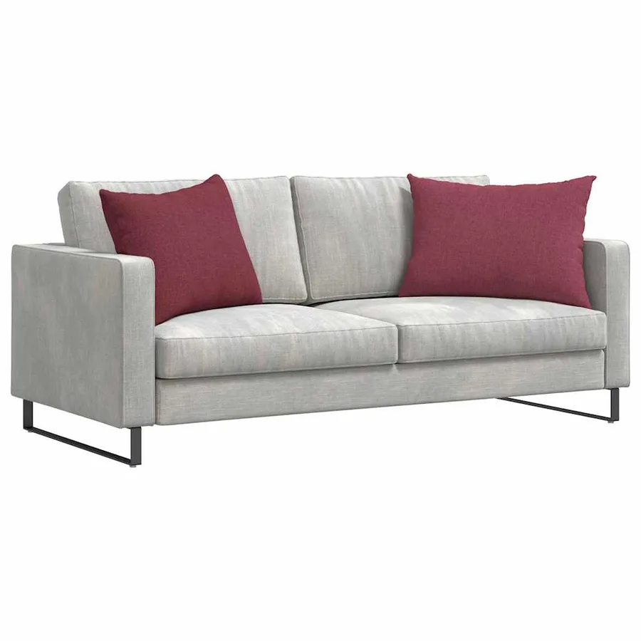 Coussins de canapé 2 pcs Bordeaux 70 x 50 cm tissu - 3