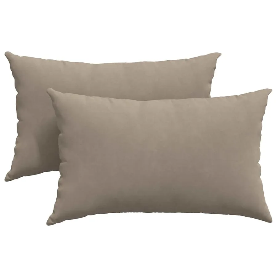 Coussins de canapé 2 pcs Taupe 50 x 30 cm tissu - 2