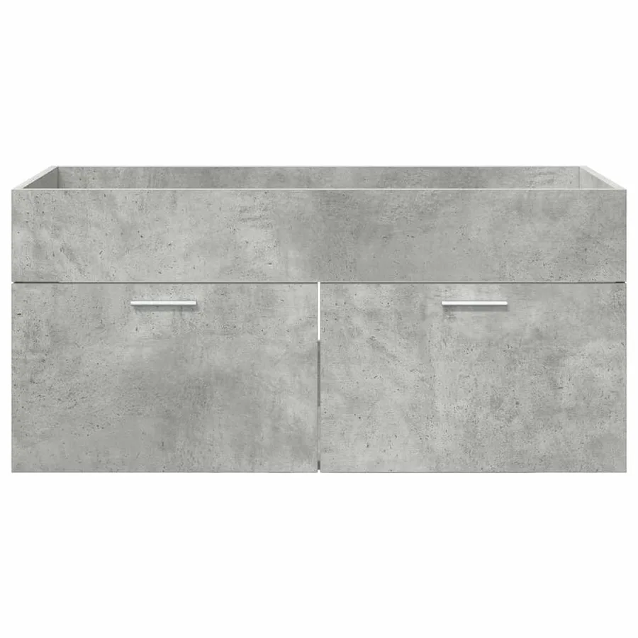 Armoire d'évier avec stockage Gris béton Bois d'ingénierie - 6