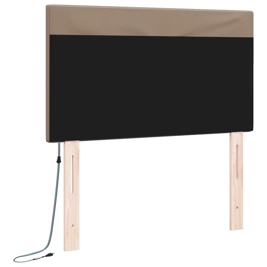 Tête de lit LED Cappuccino 90 cm Cuir synthétique - 7