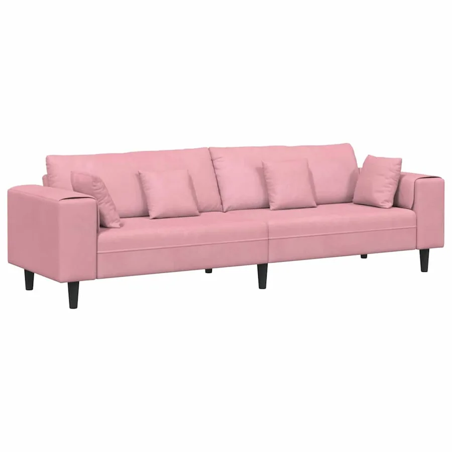 Canapé Rose 250 x 77 x 76 cm Velours - 2