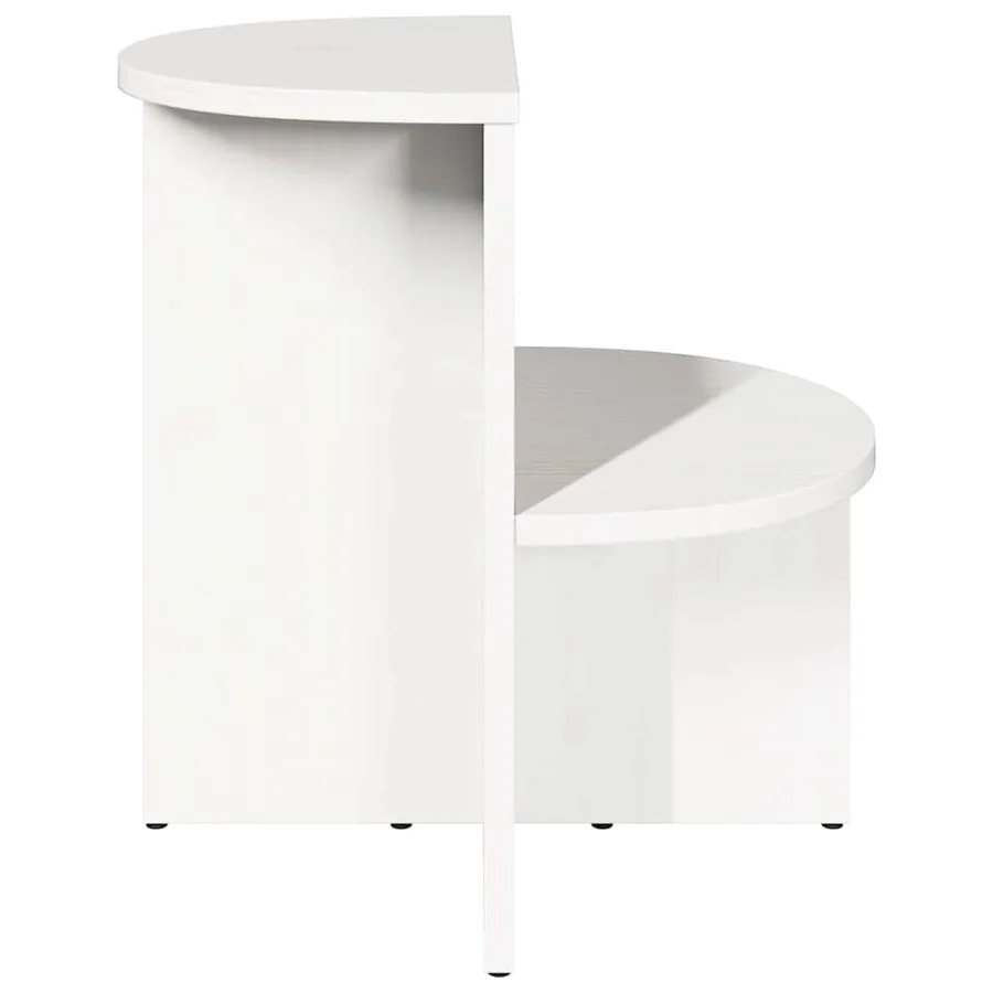 Table basse Blanc 50 x 40 x 50 cm Bois massif en pin - 5