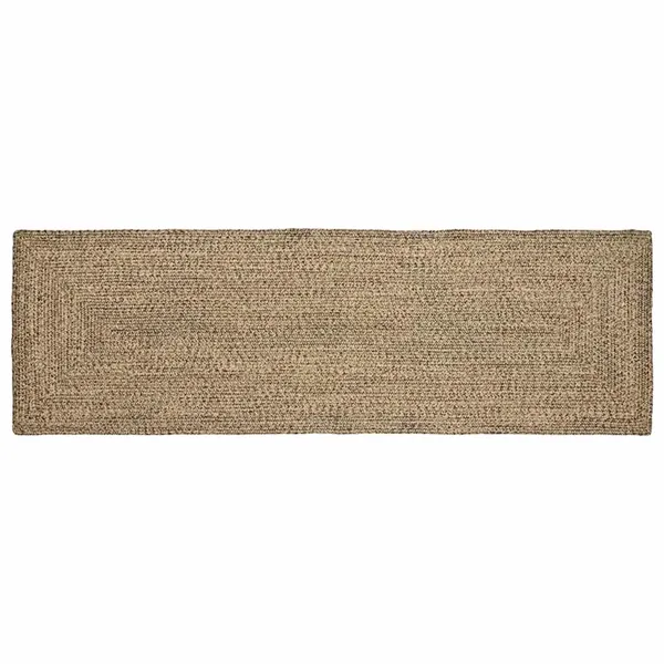 Tapis de surface Naturel et noir 80 x 200 cm Jute