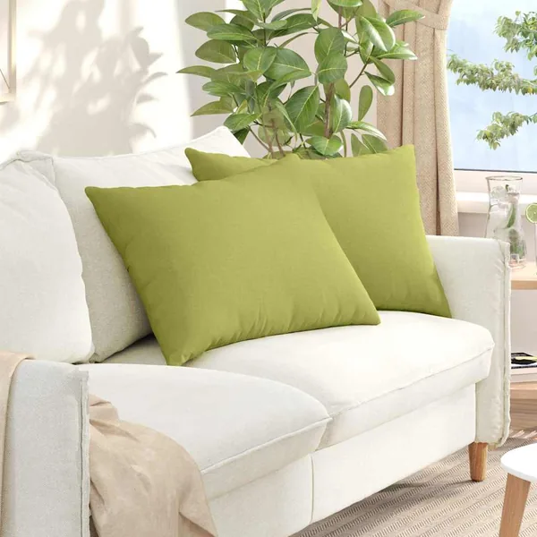 Coussins de canapé 2 pcs Vert clair 70 x 50 cm tissu
