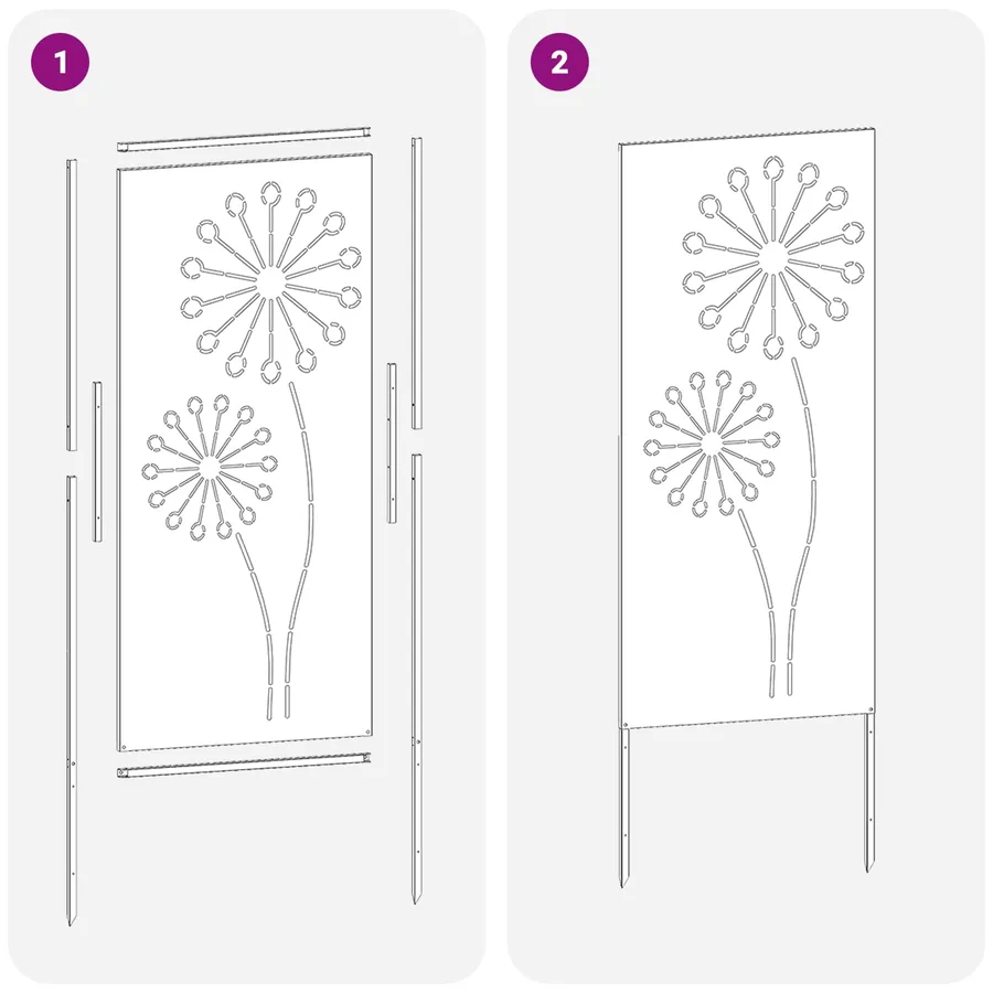Écran de confidentialité de jardin Fretwork Argenté 50 x 140 cm - 9