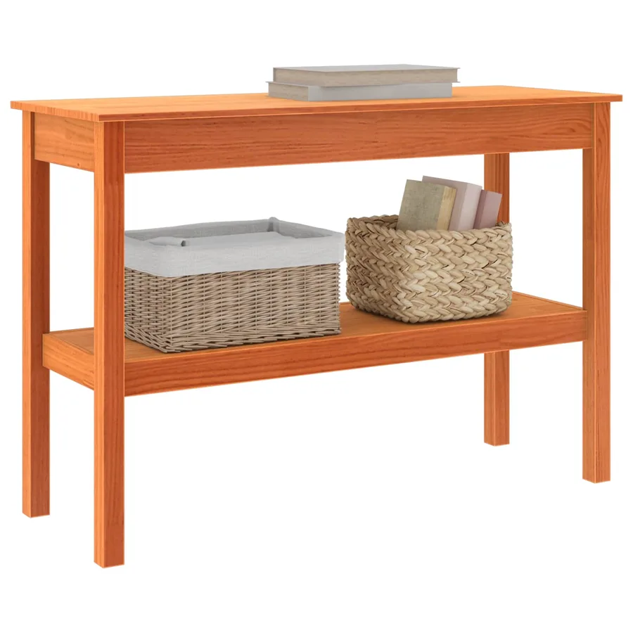 Table console Brun ciré 110 x 40 x 75 cm Pin massif - 3