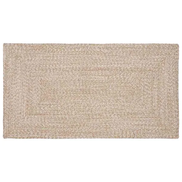 Tapis de surface Naturel et Blanc 60 x 110 cm Jute
