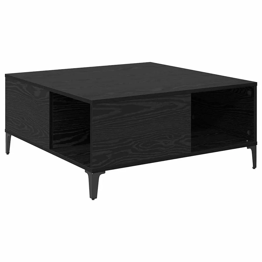 Table basse Chêne noir 80 x 80 x 36,5 cm Bois d'ingénierie - 2