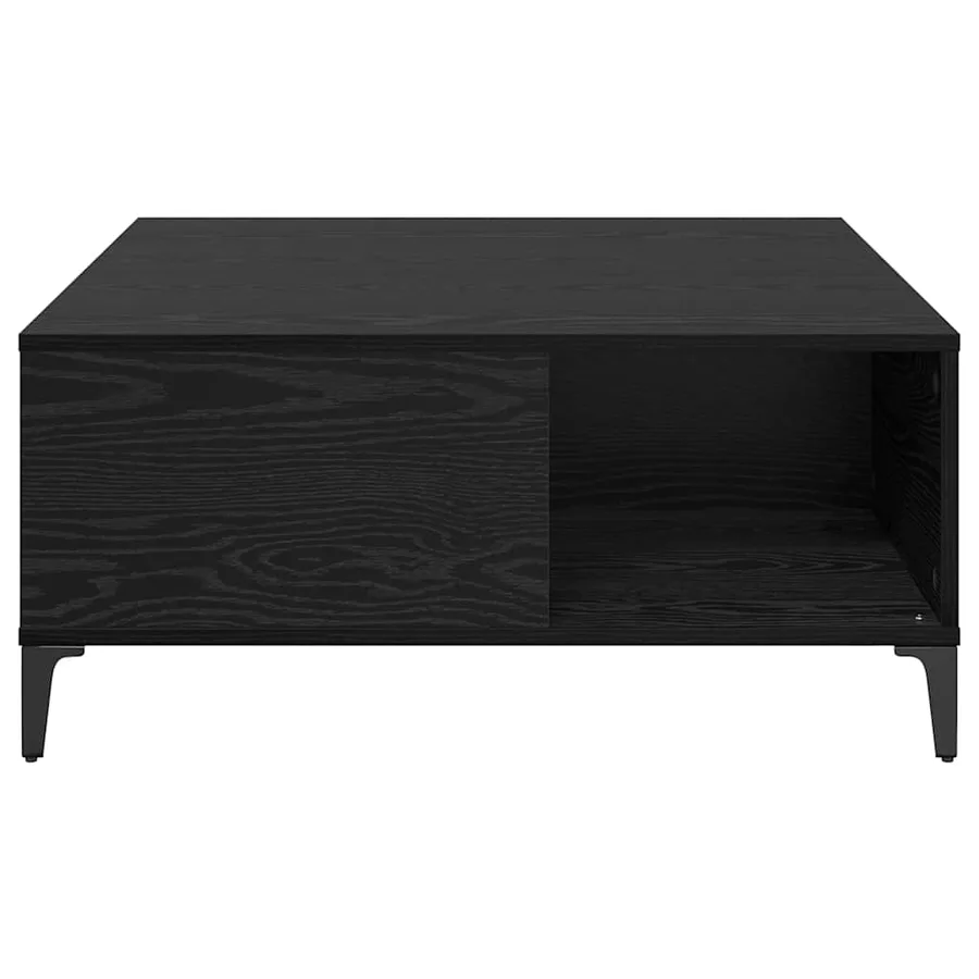 Table basse Chêne noir 80 x 80 x 36,5 cm Bois d'ingénierie - 5