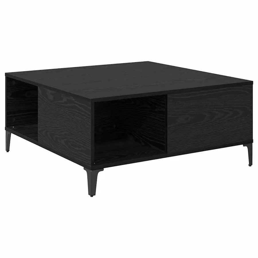 Table basse Chêne noir 80 x 80 x 36,5 cm Bois d'ingénierie - 7