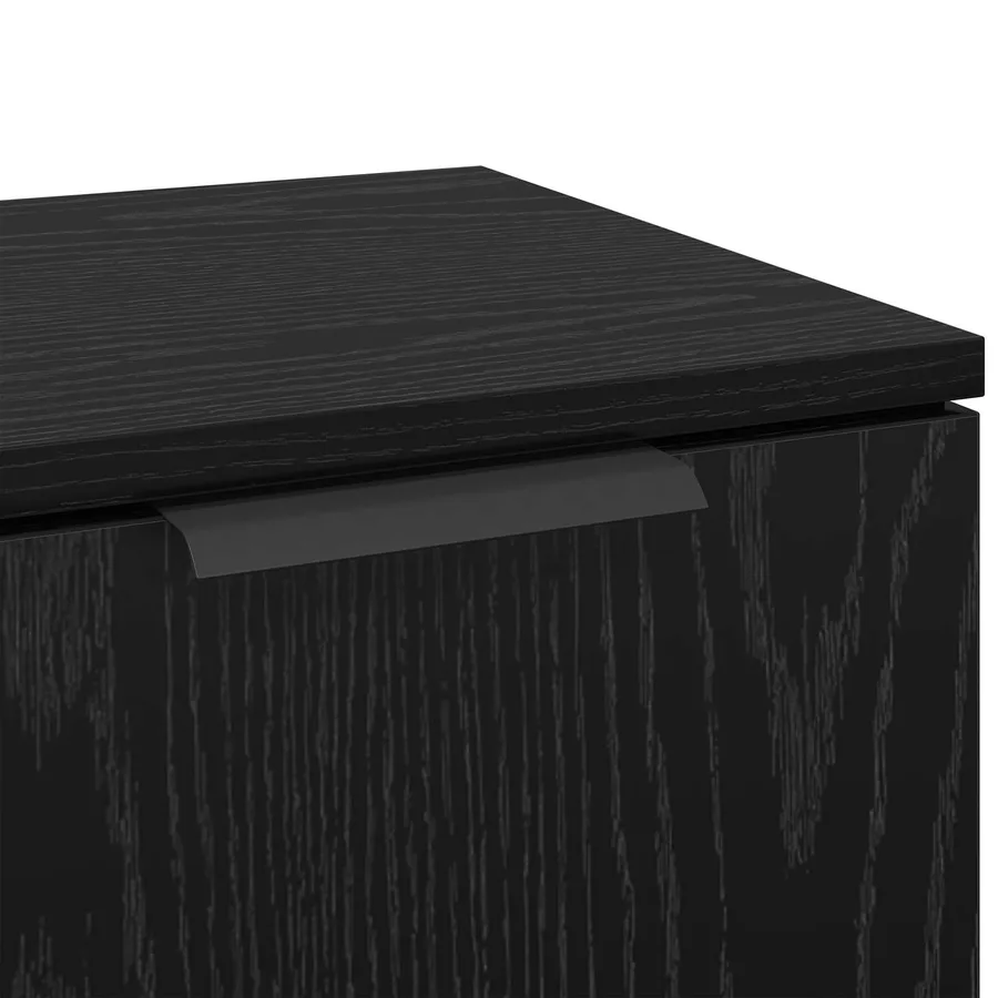 Buffet Chêne noir 30 x 30 x 70 cm Bois d'ingénierie - 9