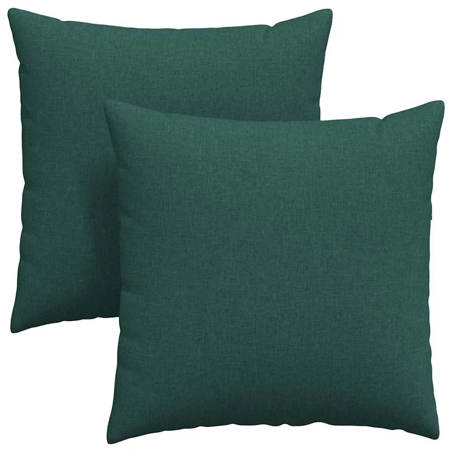Coussins de canapé 2 pcs Vert foncé 60 x 60 cm tissu - 2