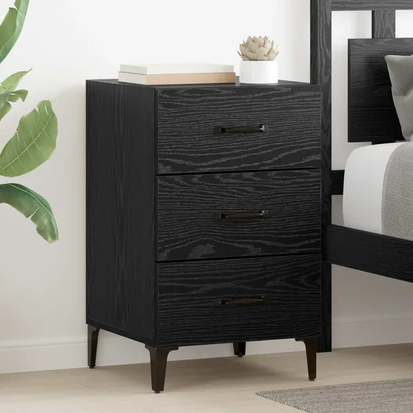 Cabinet de chevet Chêne noir 40 x 40,5 x 66 cm