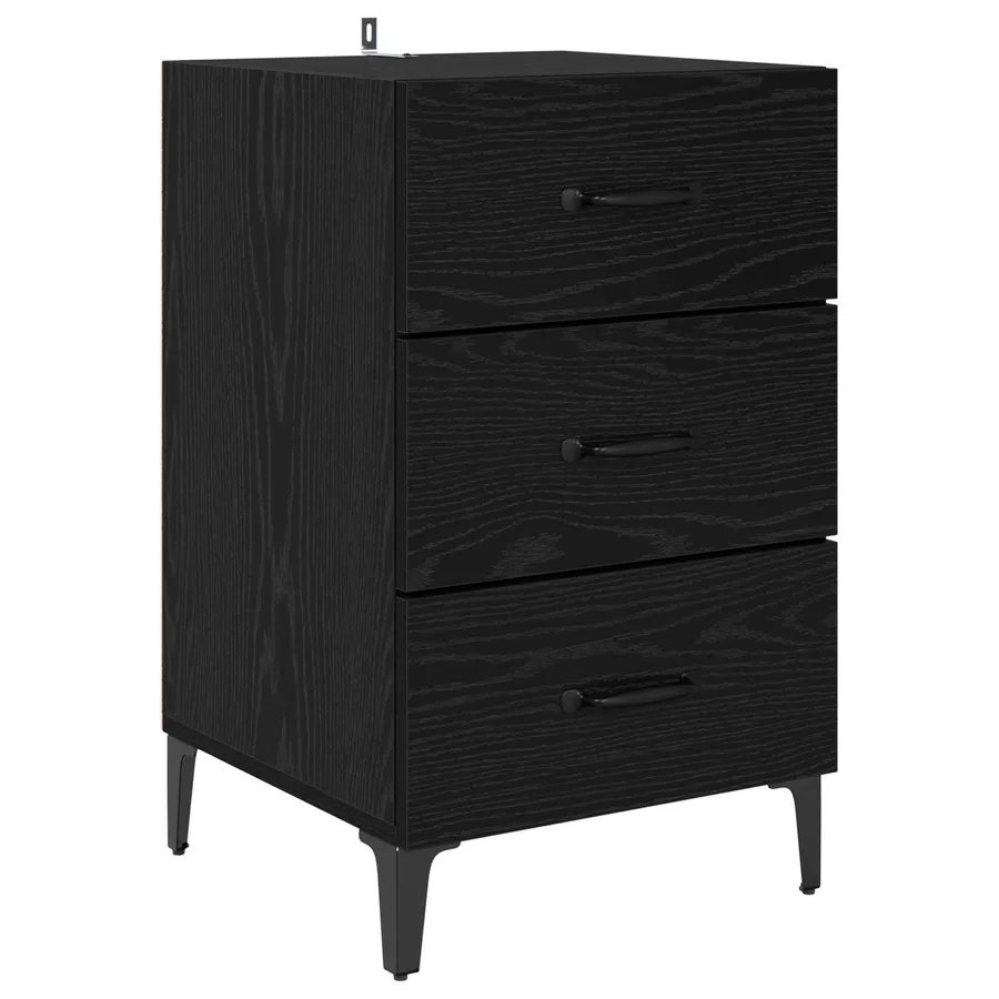 Cabinet de chevet Chêne noir 40 x 40,5 x 66 cm - 2