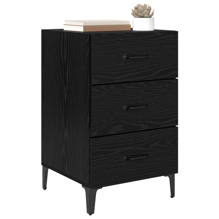Cabinet de chevet Chêne noir 40 x 40,5 x 66 cm - 3