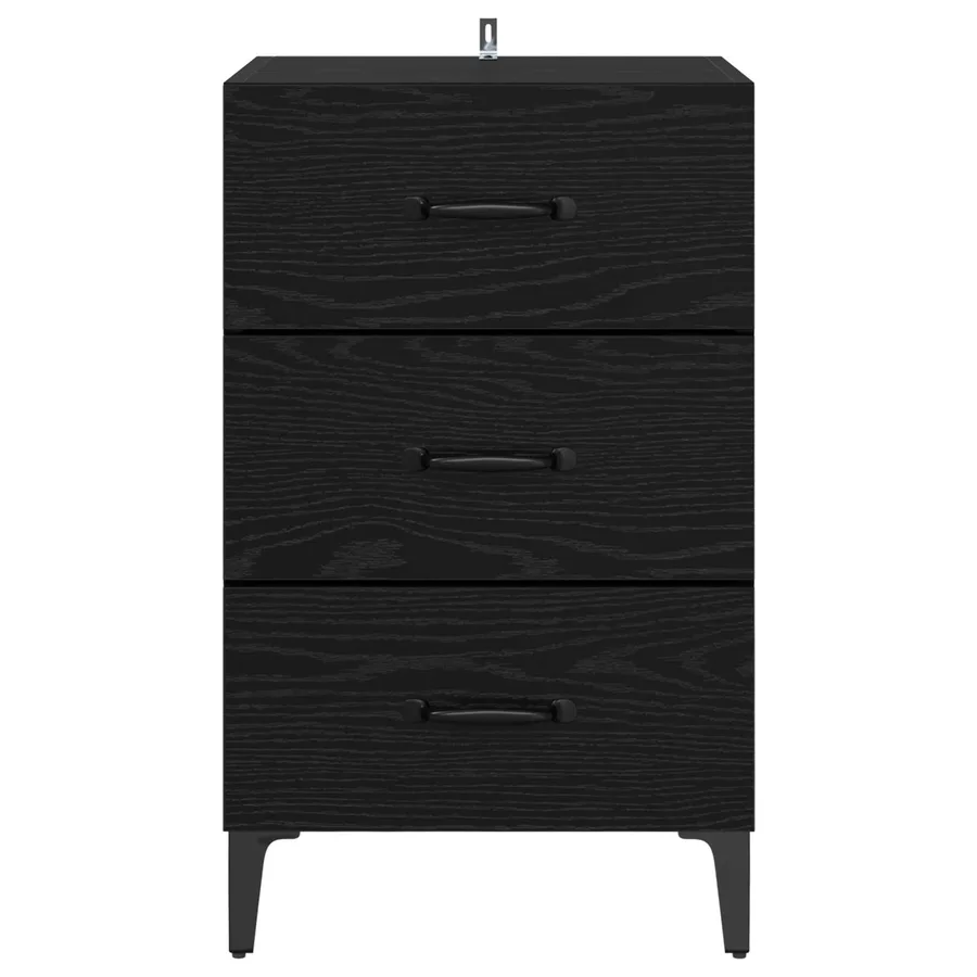 Cabinet de chevet Chêne noir 40 x 40,5 x 66 cm - 6