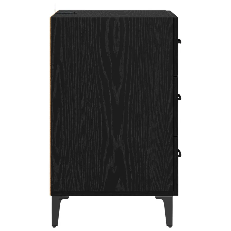 Cabinet de chevet Chêne noir 40 x 40,5 x 66 cm - 7