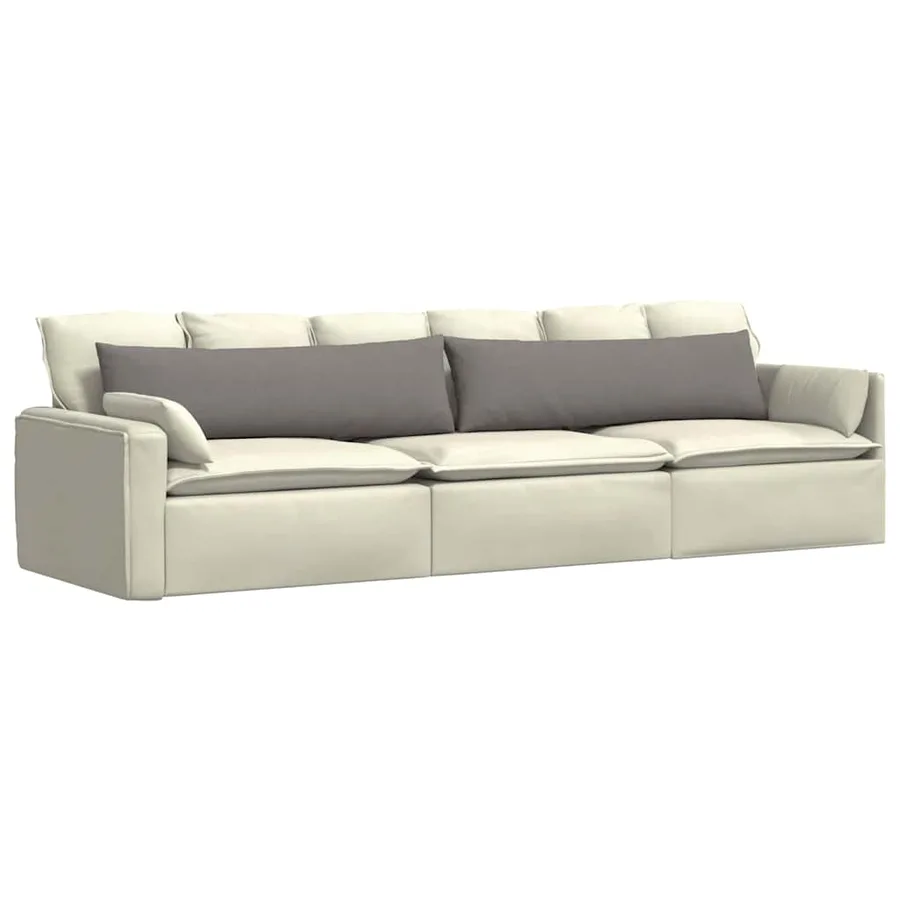 Coussins de canapé 2 pcs Taupe 145 x 40 cm tissu - 3