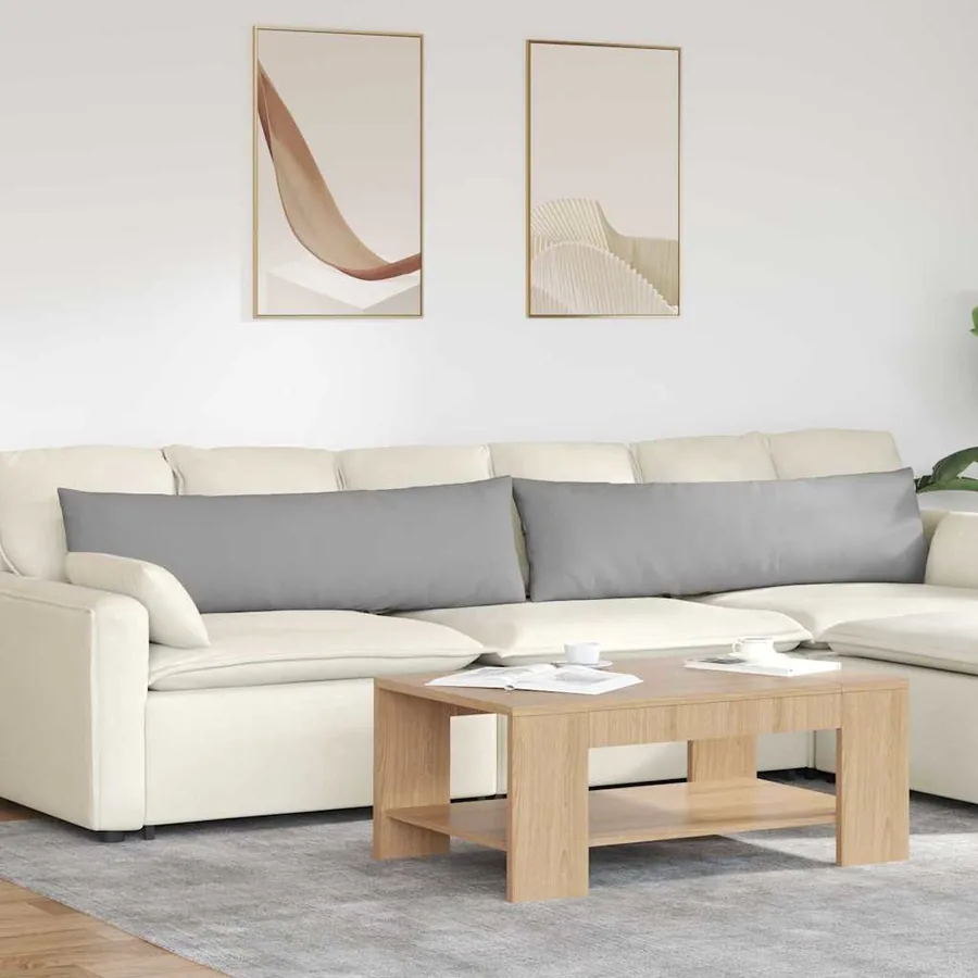 Coussins de canapé 2 pcs Gris nuage 145 x 40 cm tissu