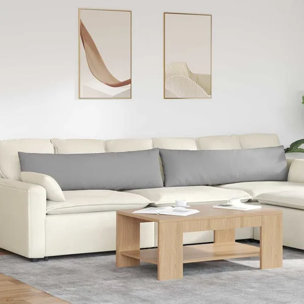 Coussins de canapé 2 pcs Gris nuage 145 x 40 cm tissu
