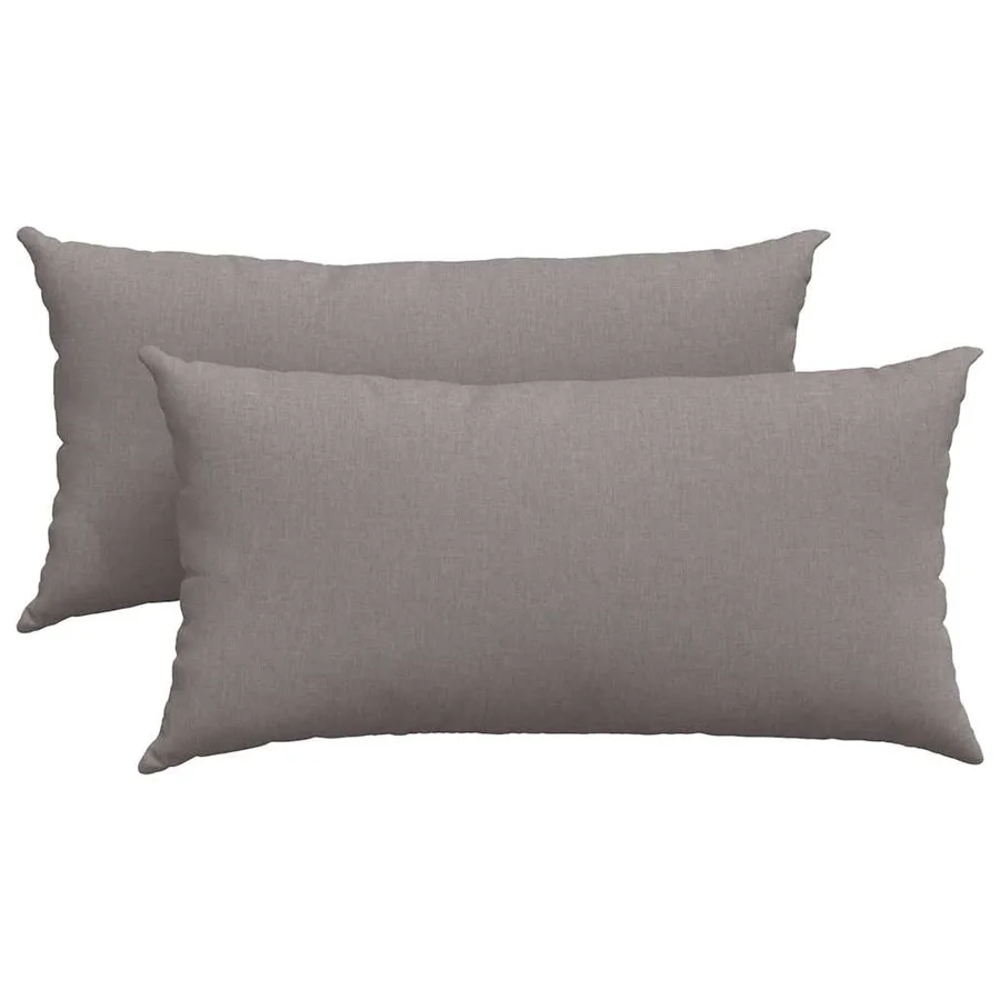 Coussins de canapé 2 pcs Taupe 80 x 40 cm tissu - 2