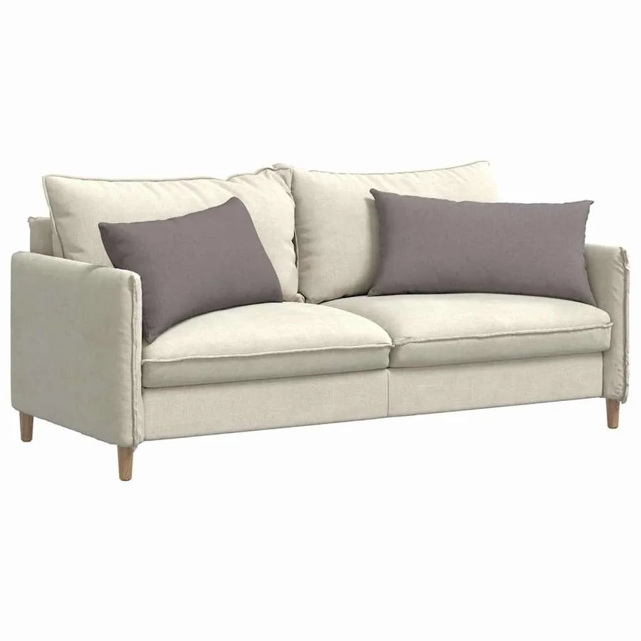 Coussins de canapé 2 pcs Taupe 80 x 40 cm tissu - 3