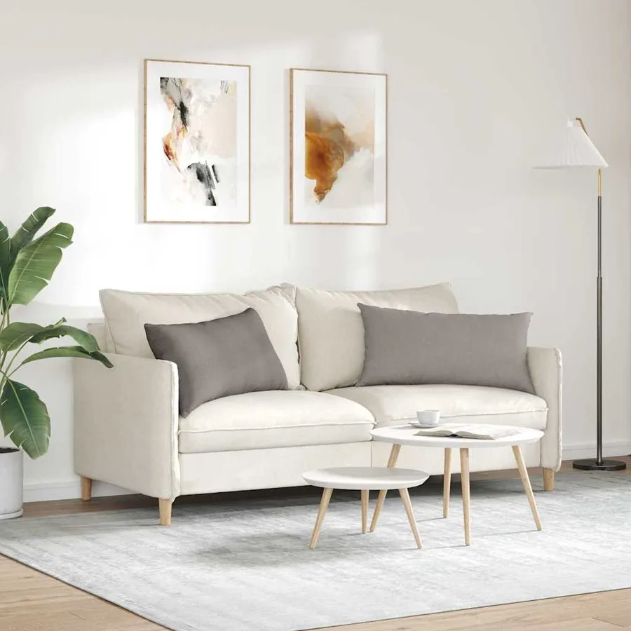 Coussins de canapé 2 pcs Taupe 80 x 40 cm tissu - 4