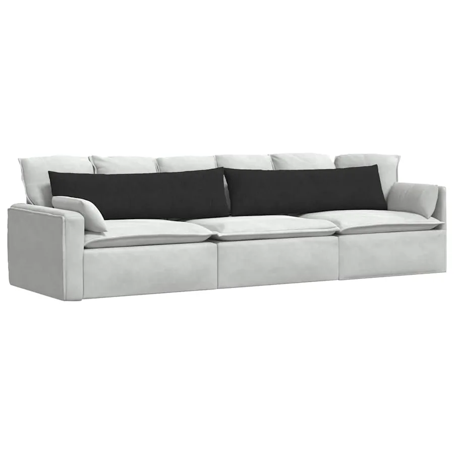 Coussins de canapé 2 pcs Noir 145 x 40 cm tissu - 3