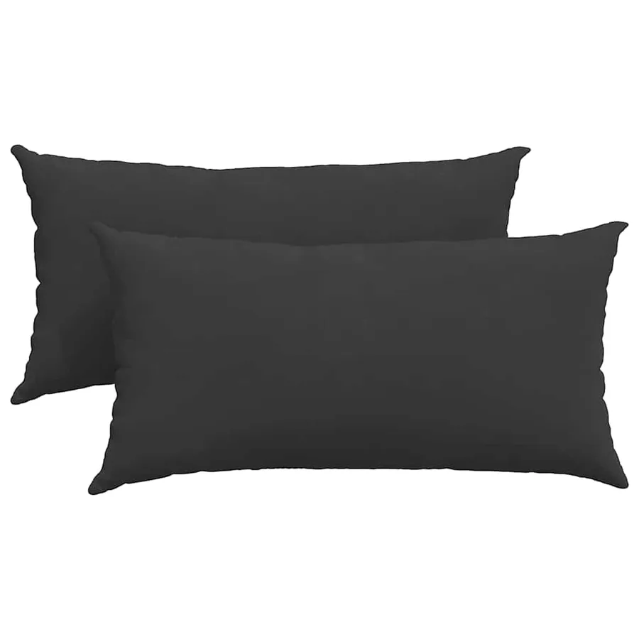Coussins de canapé 2 pcs Noir 80 x 40 cm tissu - 2