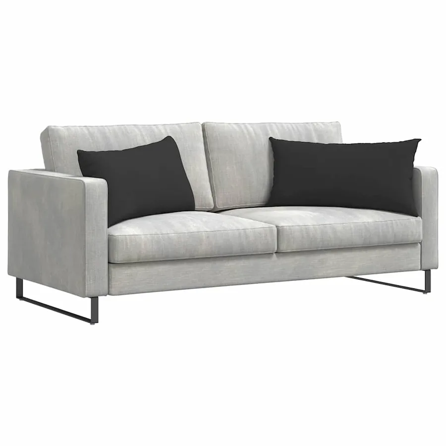 Coussins de canapé 2 pcs Noir 80 x 40 cm tissu - 3